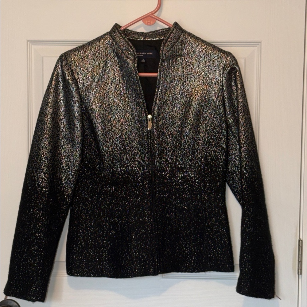 Jones New York Black and Silver Blazer